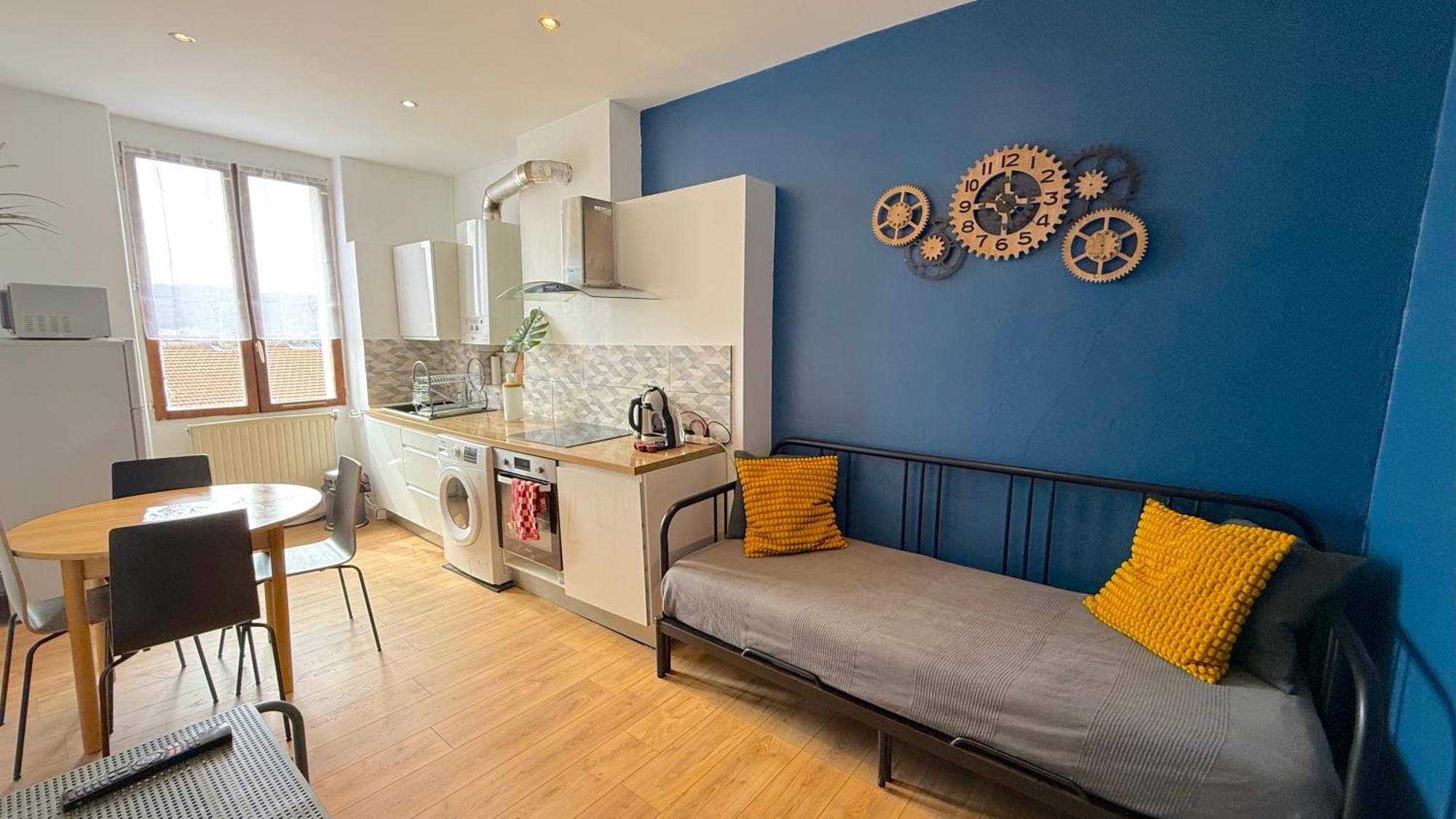 012 Chic & Cosy F2 34M2 Hypercentre Wifi Smart Tv Netflix Apartment Saint-Etienne  Luaran gambar