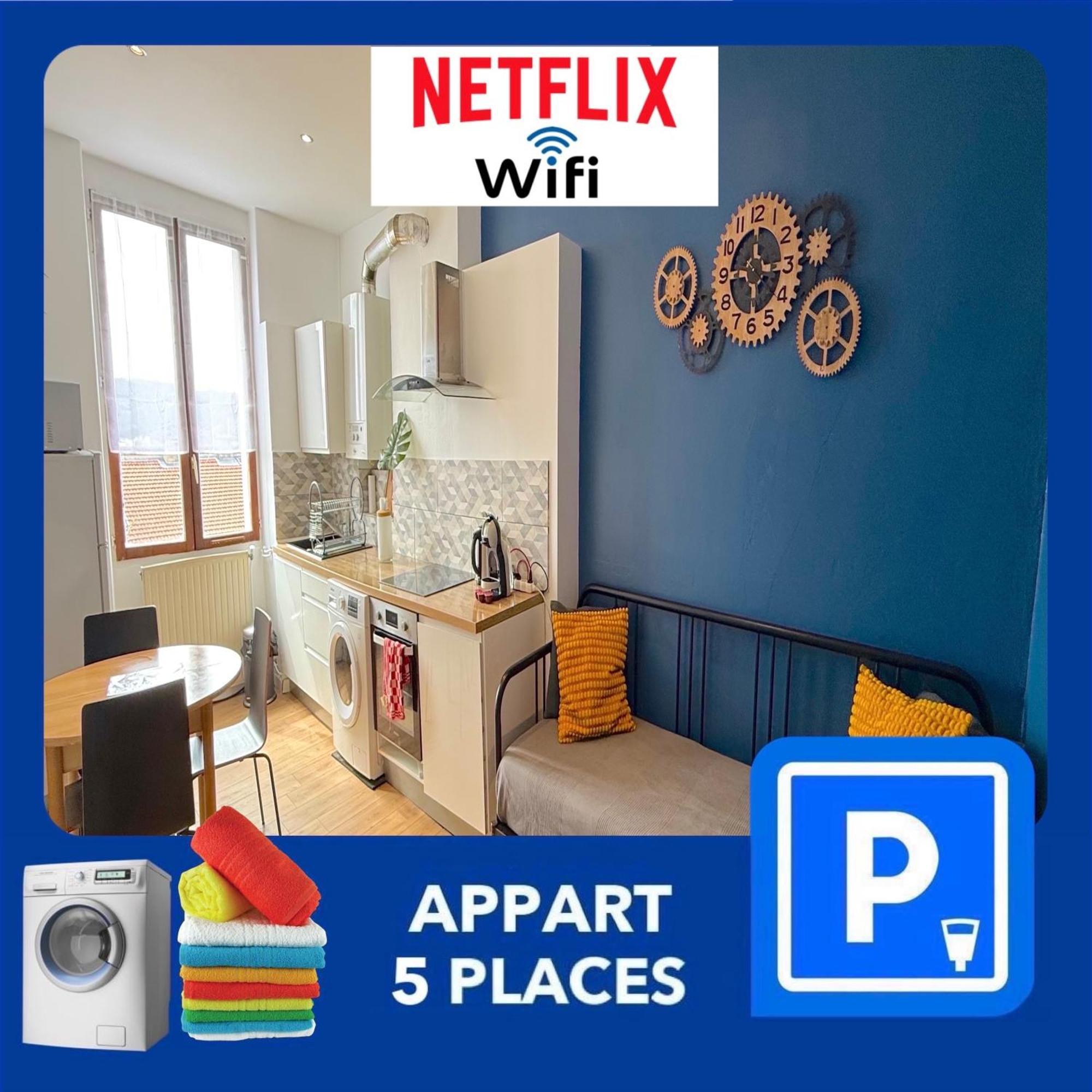 012 Chic & Cosy F2 34M2 Hypercentre Wifi Smart Tv Netflix Apartment Saint-Etienne  Luaran gambar